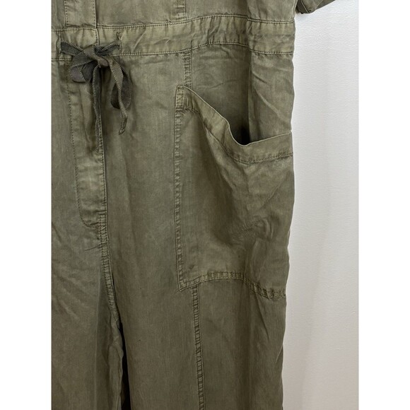 SUNDANCE Wayside Cargo Utility Jumpsuit XL Green Vintage Wash Roll Tab Coveralls - Picture 6 of 15